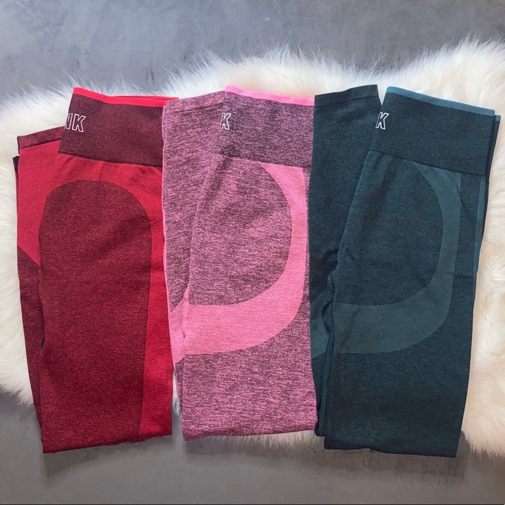 ❌SOLD❌ VS PINK Seamless Workout Tights Bundle (3)